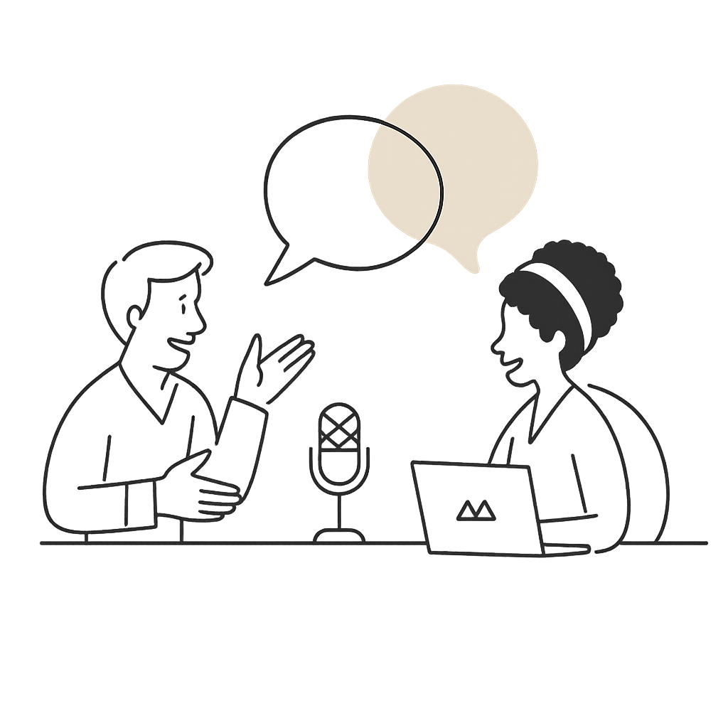 Podcast Hosts Illustration